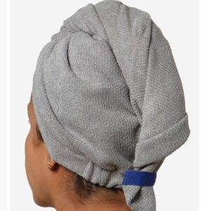 Aquis Flip Hair Towel Wrap in Gray